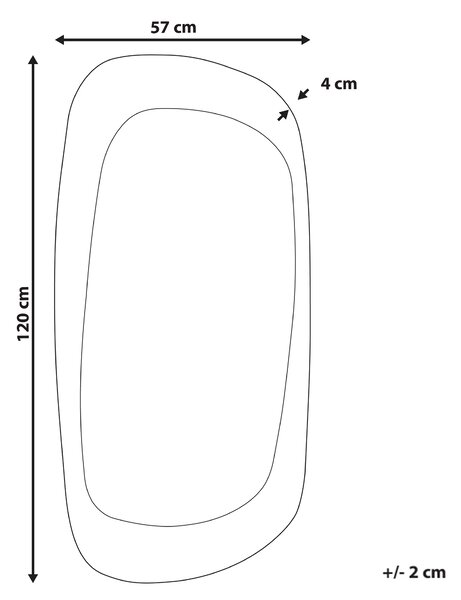 Zrcadlo TRIZAY 57 cm 120 cm Dřevo Hnědá