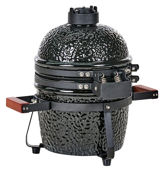 Mini gril na dřevěné uhlí KAMADO Keramika Černá