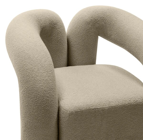 Hector Designové křeslo Merry bouclé hnědé