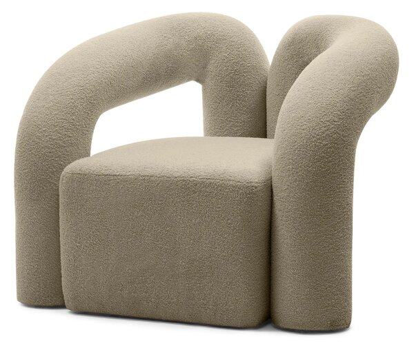 Hector Designové křeslo Merry bouclé hnědé