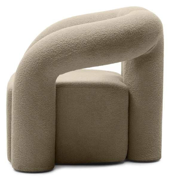 Hector Designové křeslo Merry bouclé hnědé