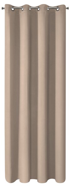 ZATEMŇOVACÍ ZÁVĚS NA KROUŽCÍCH LOGAN 140X270 CM BÉŽOVÁ