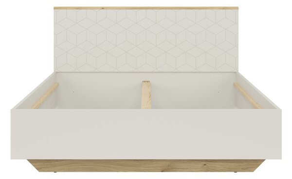 Manželská postel 160 cm BRW Glamour (kašmír + dub mauvella)