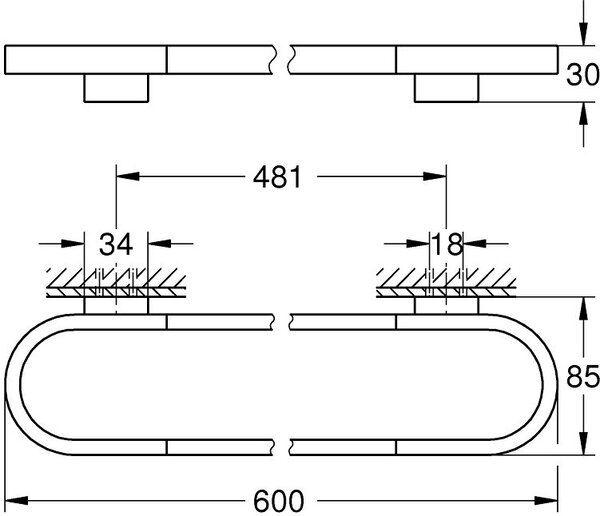 Grohe Selection věšák na ručník chrom 41056000