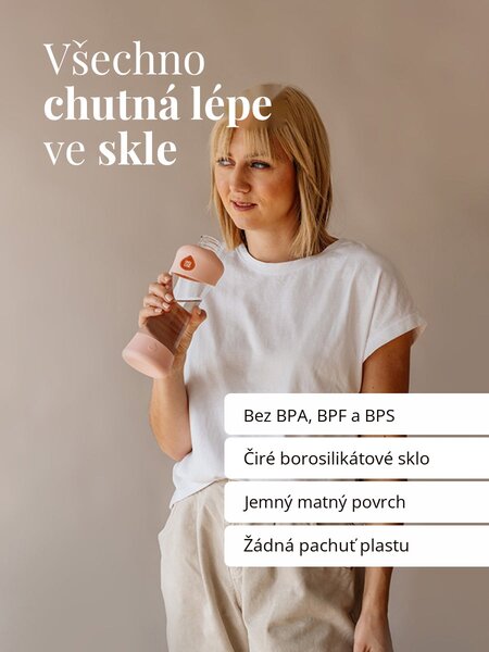 Skleněná lahev EQUA Feather 550 ml