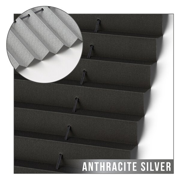 Plisa Termoizolaení plisovaná roleta Anthracite Silver 39 cm x volitelná výška