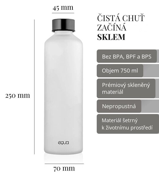 Skleněná lahev EQUA Velvet Black 750 ml