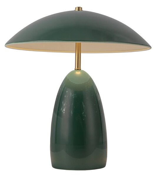 Stolní lampa Elstead, Poppy, stmívatelné, Zelená, Obývací pokoj, Hliník, Vintage