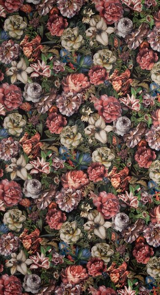 ZATEMŇOVACÍ ZÁVĚS NA PÁSCE PEONIA 140X270 CM VZOROVANÁ