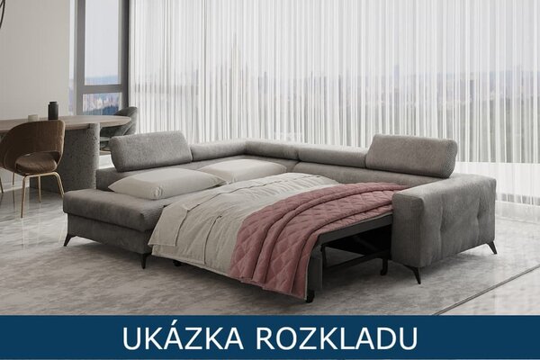 Rohová sedací souprava Anafi - světle šedá 02 Varianta: Pravá