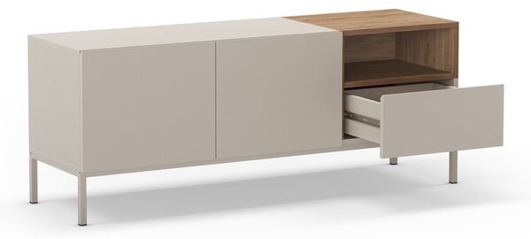Krémový TV stolek 140x55 cm Cailin – Marckeric
