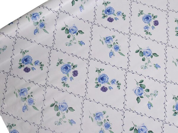 Ubrusovina PVC s textilním podkladem - 56 bílá růže