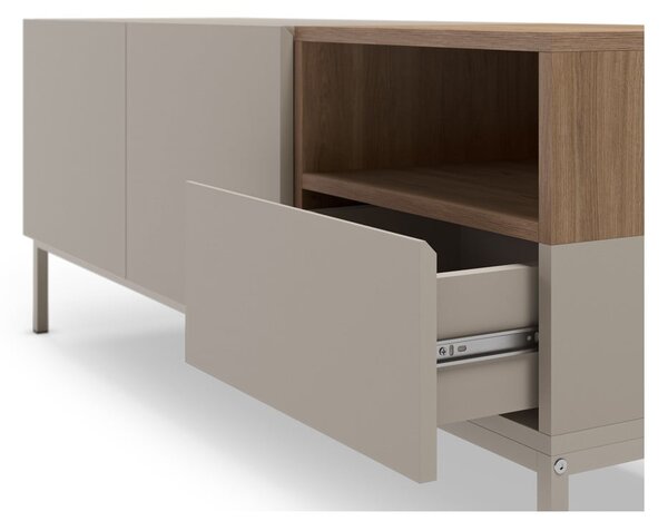 Krémový TV stolek 140x55 cm Cailin – Marckeric