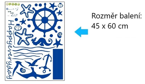 Živá Zeď Samolepka Modré vzpomínky