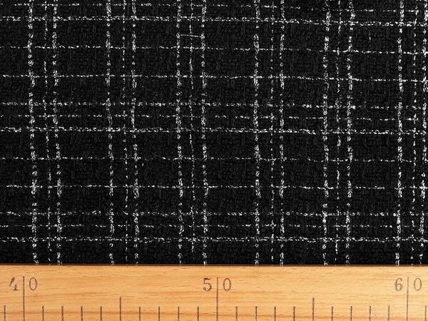 Kostýmovka s lurexem / tvíd - 2 (270 g/m²) černá