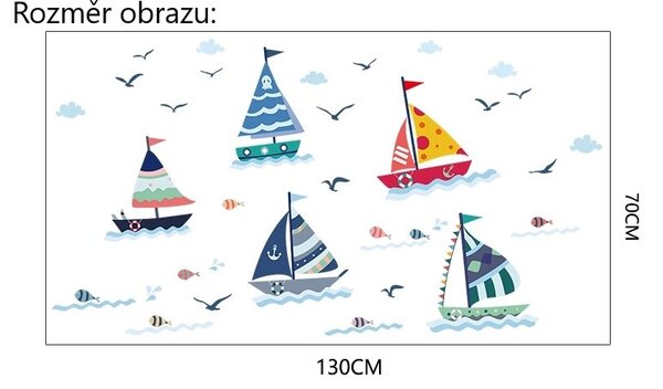 Živá Zeď Samolepka Plachetnice