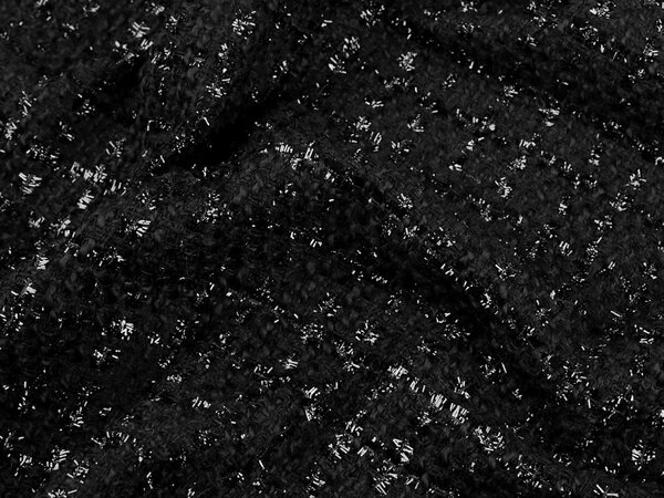 Kostýmovka tvíd - 2 (305 g/m²) černá lurex