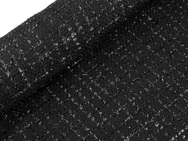 Kostýmovka tvíd - 2 (305 g/m²) černá lurex