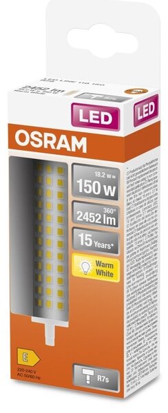 Speciální LED žárovka R7s 18,2 W LINE, teplá bíá