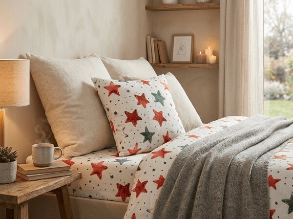 Povlak na polštář z mikrovlákna COLORFUL STARS 45x45 cm, barevný