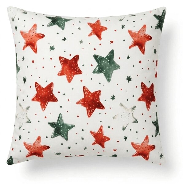 Povlak na polštář z mikrovlákna COLORFUL STARS 45x45 cm, barevný
