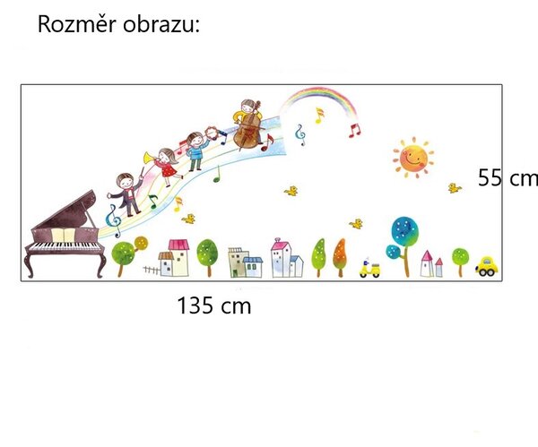 Živá Zeď Samolepka Dětská kapela