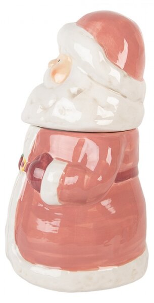 Vánoční keramická nádoba na cukroví ve tvaru Santa Clause – 15x26 cm