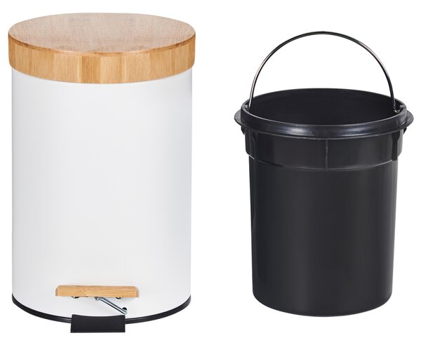 Sada 2 odpadkových košů 3 L ECOSMART Kov Bílá