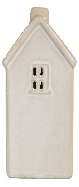Béžový keramický domeček s LED světýlkem Boekend VI – 6x5x11 cm
