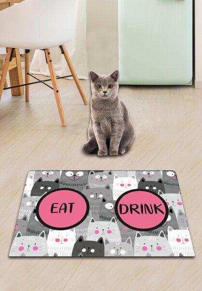 ASIR Podložka pro kočky CAT'S GREY šedá