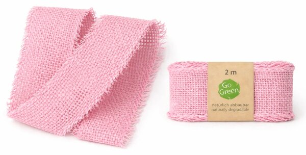 Stuha bavlněná VILLAGE SOUL BLUSH růžová 40mm x 2m