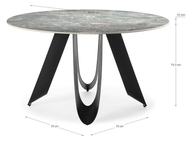 Kulatý jídelní stůl ø 135 cm Aila – Marckeric