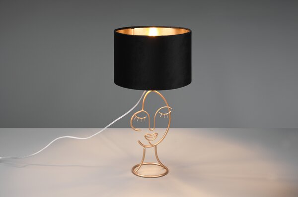 Stolní lampa MARY zlatá/černá