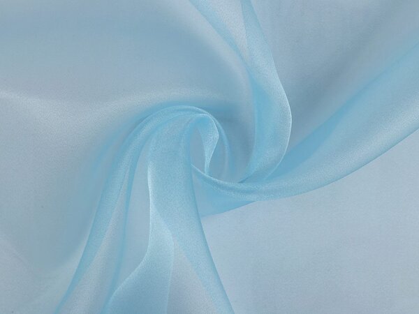 Organza s leskem - 7 modrá azurová