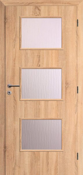 Solodoor Etta 6 Interiérové dveře 80 P, 820 × 1970 mm, fólie, pravé, dub Mystic, prosklené