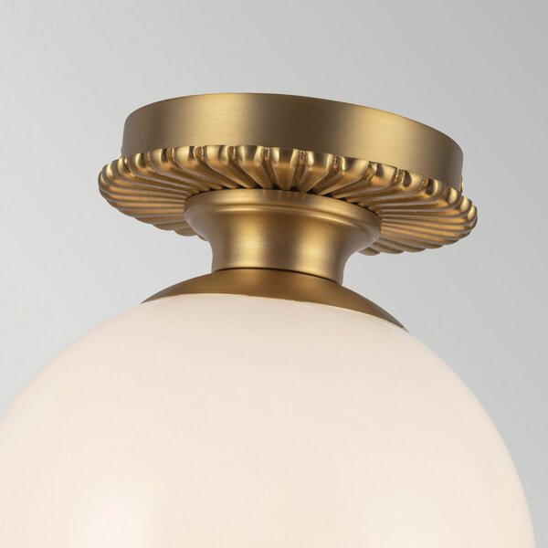 Stropní Lampa Elstead, Otis, stmívatelné, Zlatá / mosazná, Koupelna, Sklo, Vintage