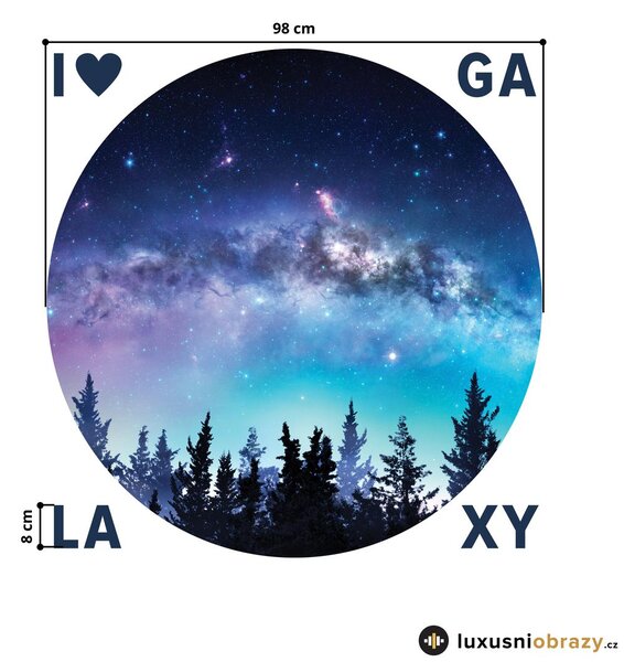 Samolepky na zeď – Galaxie s nápisem