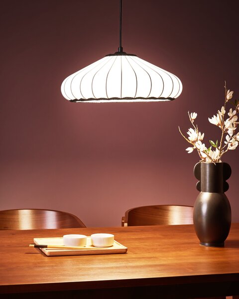 Závěsná lampa ZULIA Syntetický materiál Bílá