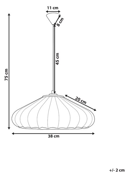 Závěsná lampa ZULIA Syntetický materiál Bílá