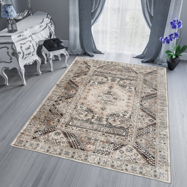 Makro Abra Kusový koberec klasický DUBAI L429B bílý béžový Rozměr: 120x170 cm
