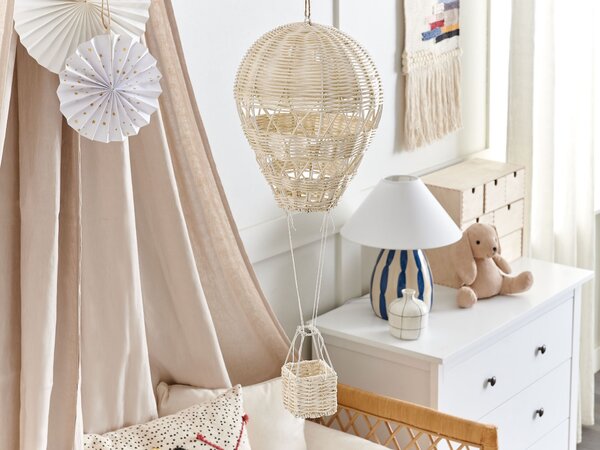 Závěsná ozdoba Balón BEMBA Ratan 60 cm Přírodní