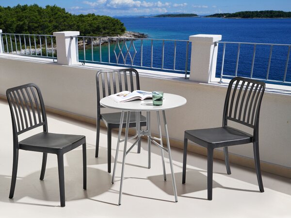 Bistro stolek TALTAL 64 cm 64 cm Kov Šedá