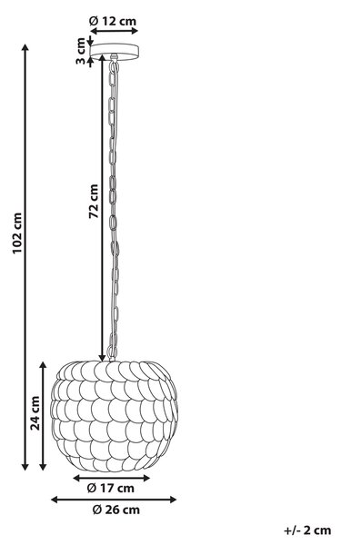Závěsná lampa MASKELIYA Kokosová skořápka Béžová