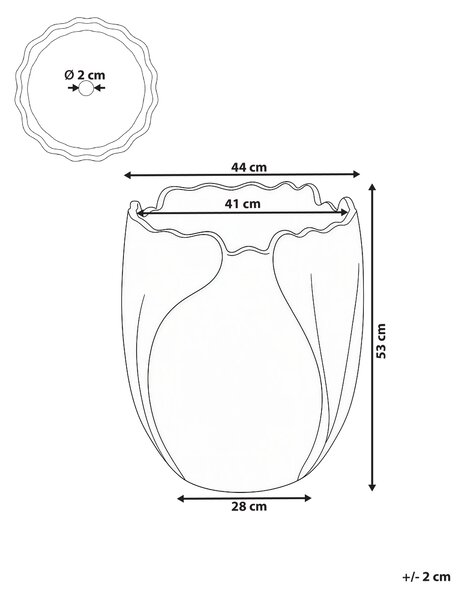 Květináč ARPONE 44 cm Tmavě šedá