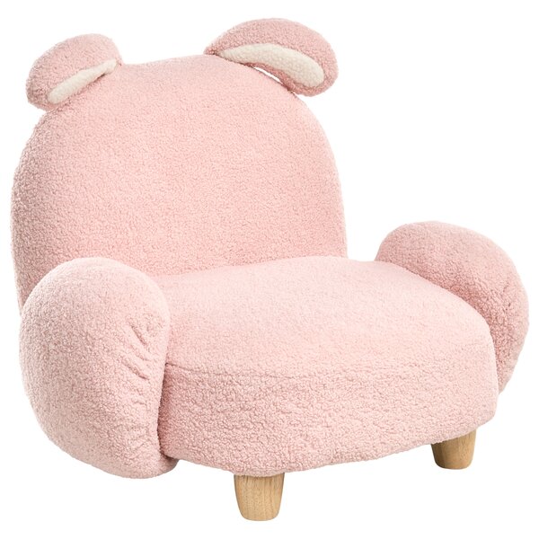 Dětské křeslo Králík KANNA Buklé Pastelově růžová