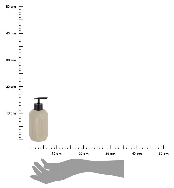 Dávkovač mýdla Elya, béžová/s černými prvky, 400 ml