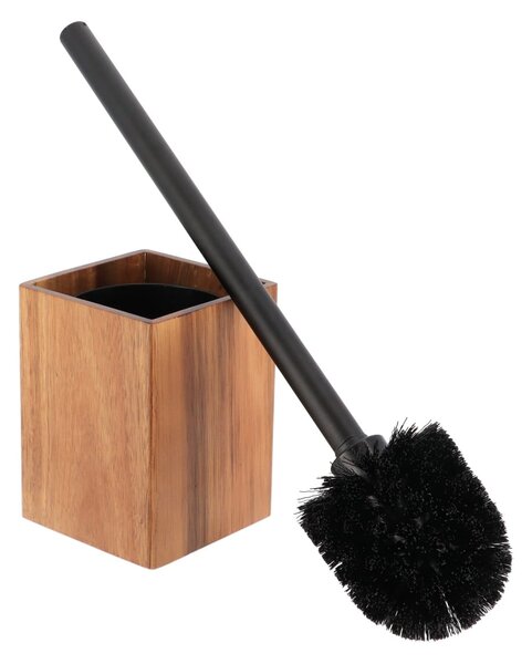 WC štětka Acacia Square, hnědá/s černými prvky