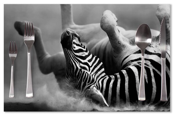 Prostírání SABLIO - Válející se zebra 40x30cm