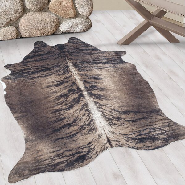 Ayyildiz, Kusový koberec Etosha 4115 brown (tvar kožešiny), 100x135 tvar kožešiny, hnědá, chodba / předsíň