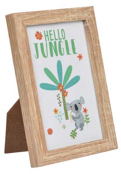 Homea Dětský obrázek s rámečkem koala Hello Jungle 10 x 15 cm